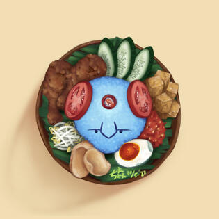 Tentacool Nasi Kerabu