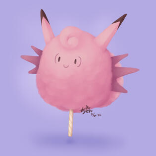 Clefable Cotton Candy